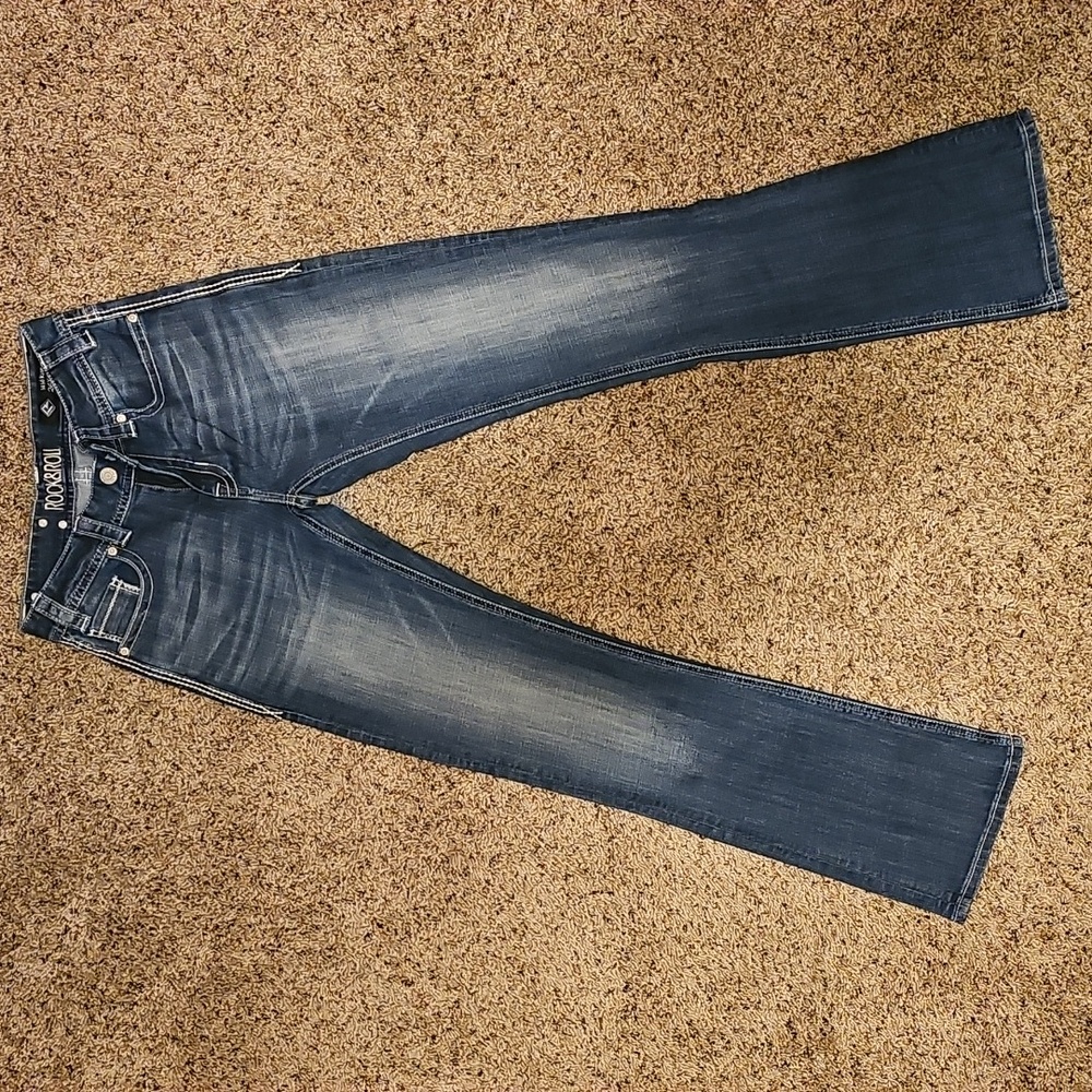 Rock&Roll western jeans excellent condition sz 26x34, denim with rhinestones